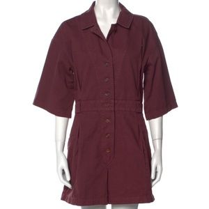 Rachel Comes Burgundy Romper